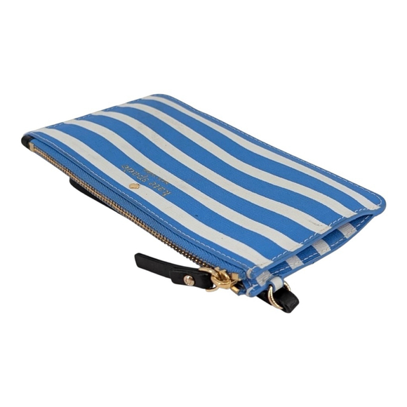 Kate Spade Blue White Striped One Clutch Wristlet